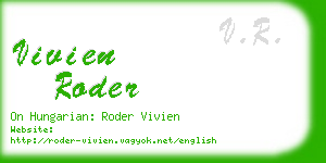 vivien roder business card